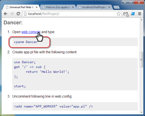 Perl Dancer installation